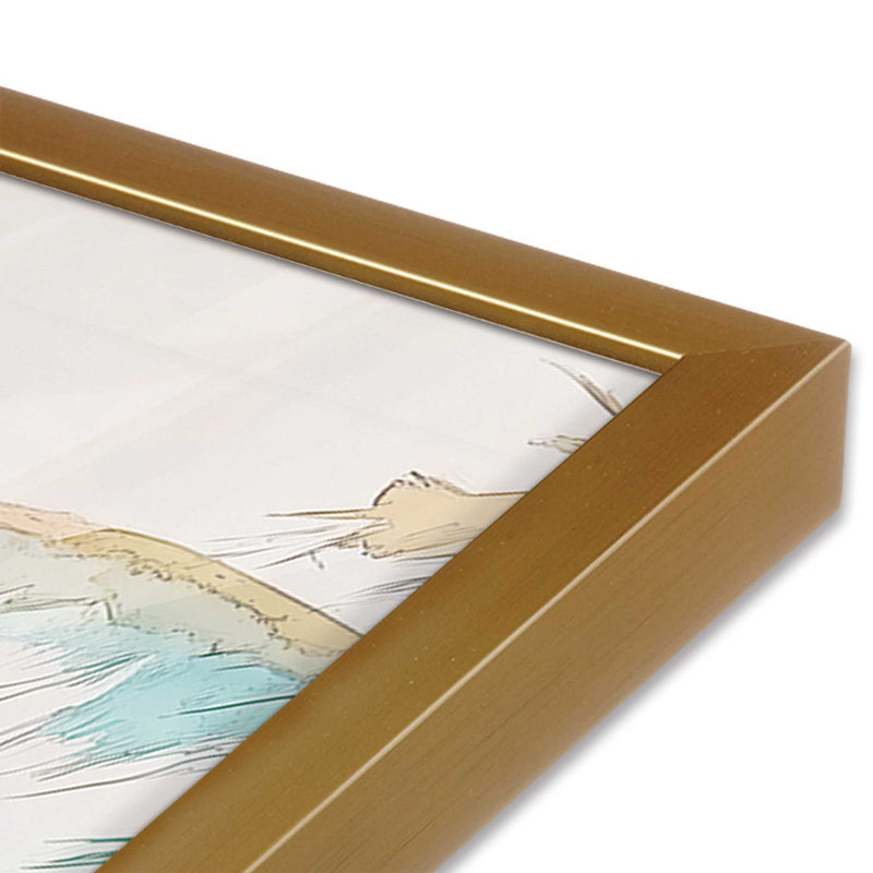 «Tropical Board», reproduction encadrée, Or poli, H 37,25 po x l 25,25 po