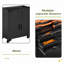 34.3" Rolling Metal Tool Cabinet - Heavy Duty Garage Storage With Lockable Doors & 3 Drawers