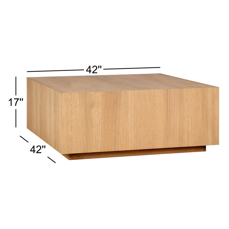 Layne 42" Square Coffee Table, Natural