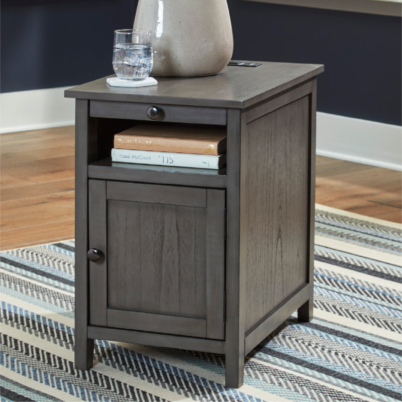 Table de bout haute Dalson 24 po, Gris
