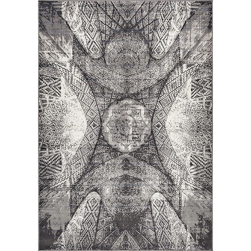 Ahron Ikat Indoor Rug, Rectangle 5' x 8'
