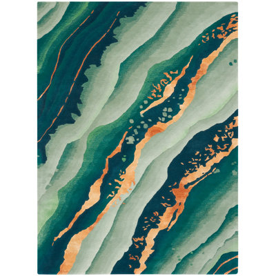 Viscose Abstract Indoor Rug