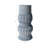Stoneware Decorative Vase With Sculptural Ridged Textured Form-1836542060