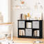 Bibliothèque décorative à 6 cubes l 37 "avec 3 bacs pliables en tissu-130085862