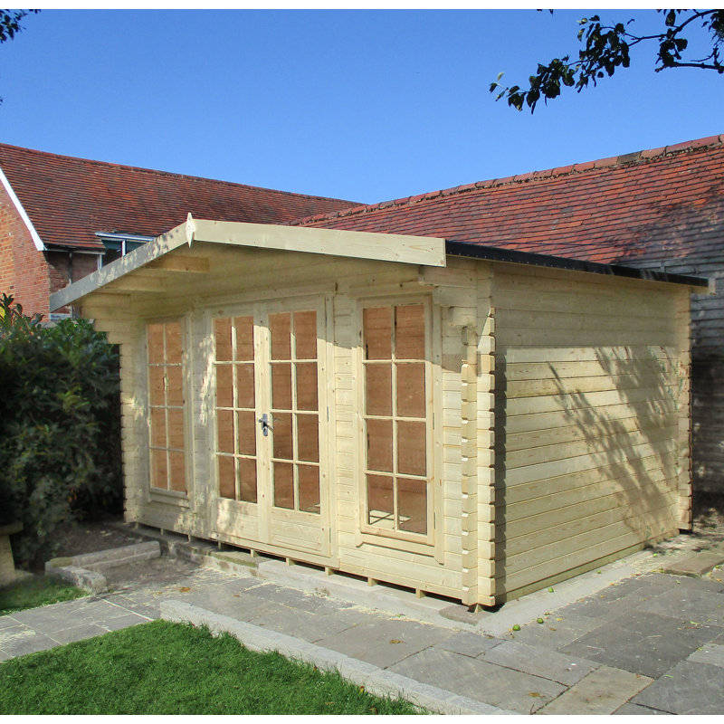 Etna 12 x 14 Ft. Tongue and Groove Log Cabin, Yes