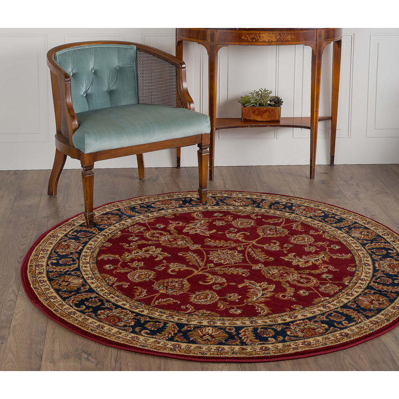 Astoria Grand Clarence Oriental Red/Navy Blue Area Rug & Reviews | Wayfair