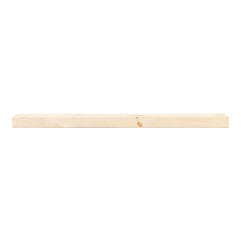 Modern Ember Vara Wood Mantel Shelf - 3 Inch Height - Variations in Grain and Natural Distressing, Unfinished, 54"