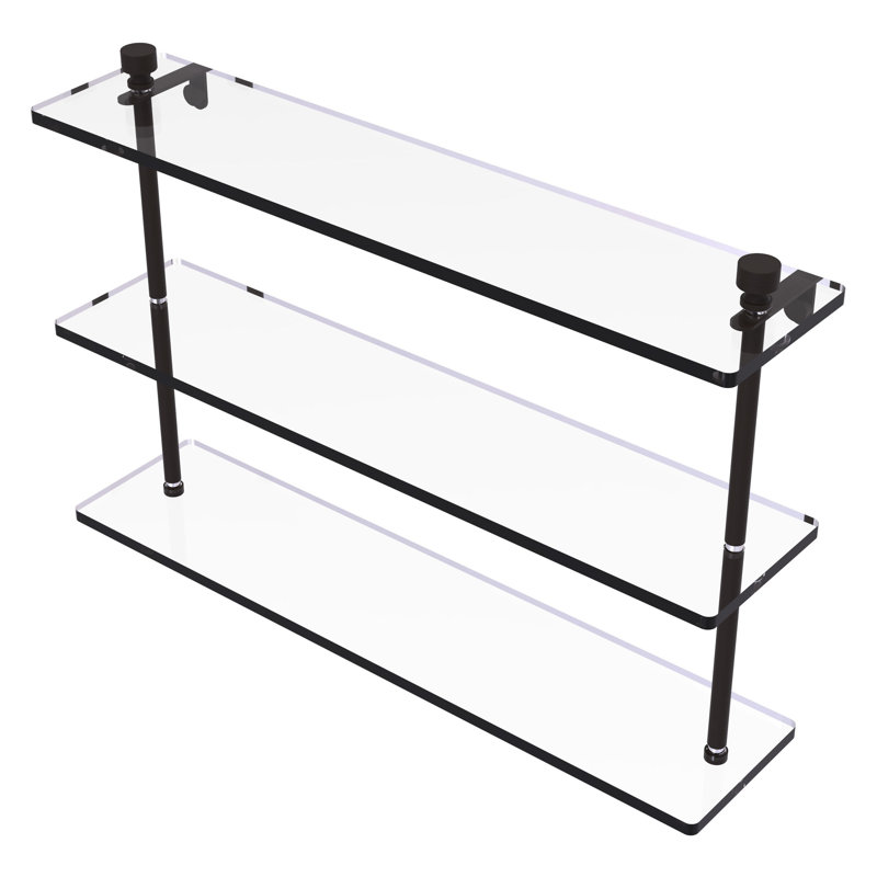 Ballenas 3 Piece Tiered Shelf, Oil Rubbed Bronze, 15" H x 22" W x 5" D