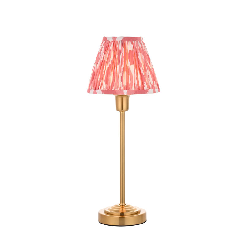 Table Lamp 16cm Shade, Pink, Gold