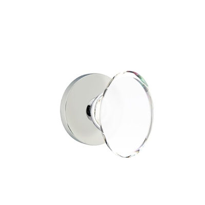 Privacy Hampton Crystal Knob with Disk Rose