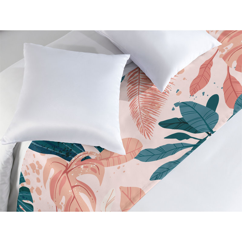 Tapis de couloir Ambesonne Tropical Monstera Palm Art, Très grand lit