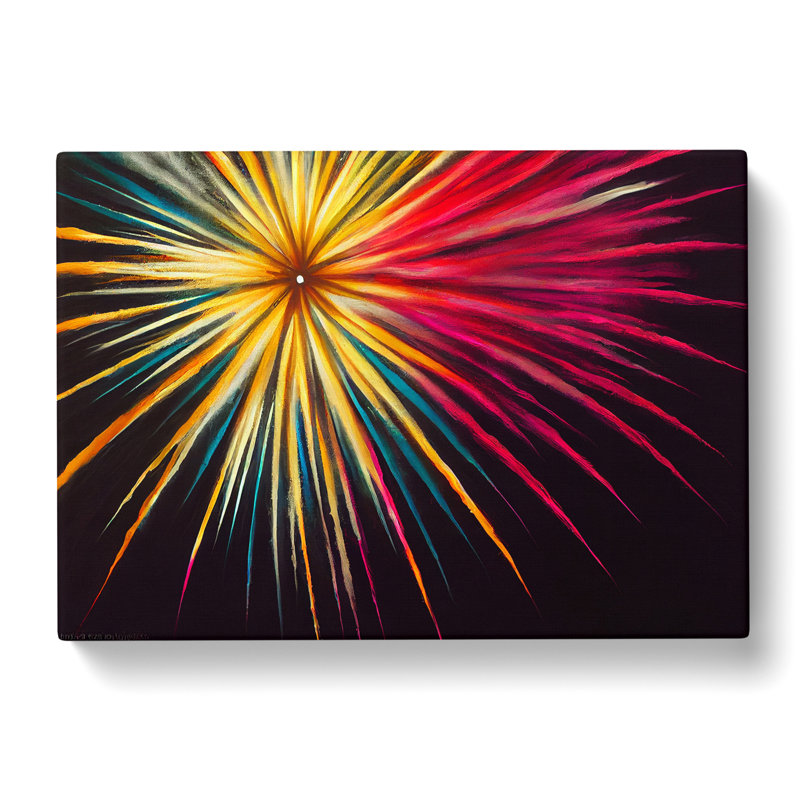 Euphoric Fireworks - Wrapped Canvas, 35cm H x 50cm W x 3cm D