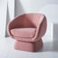 Fauteuil demi-tonneau en polyester 30,7 po Genata-755966238