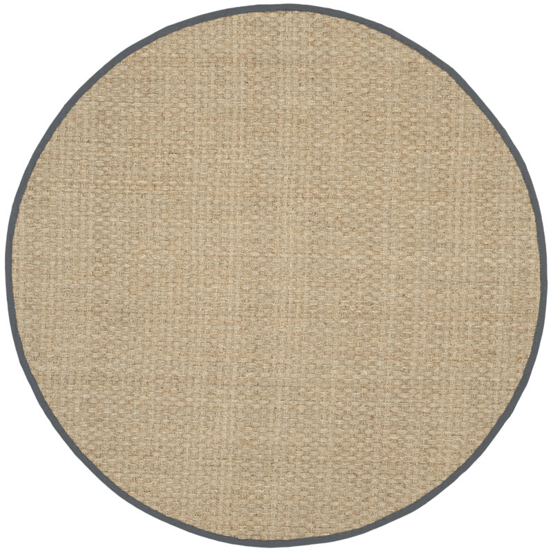 Arley Natural Fiber Seagrass Solid Color Rug, Round 6'