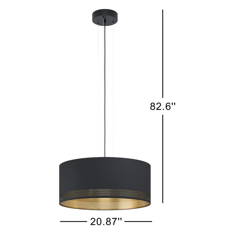 Guercio 3 - Light Dimmable Drum Chandelier