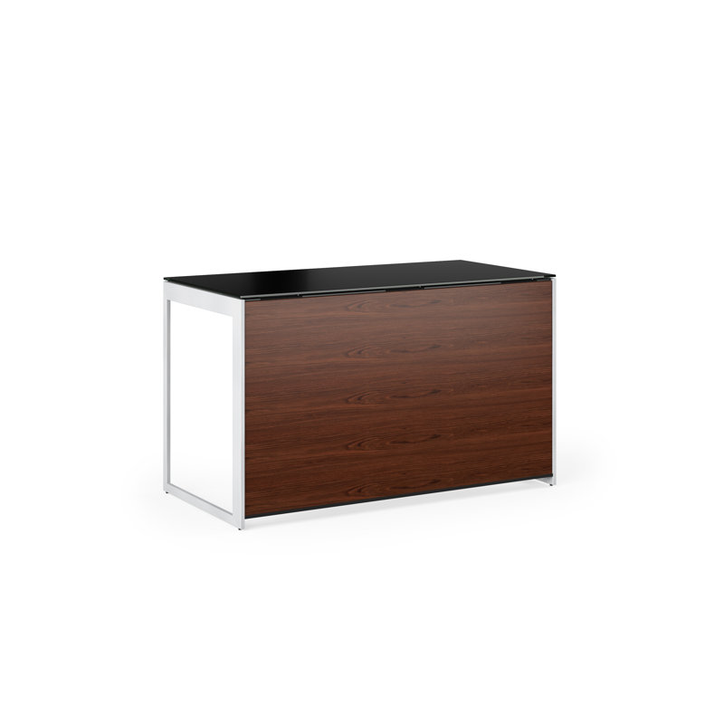 Sequel 20 1 Panel Desk Privacy Panel, Charcoal Stained Walnut, 26.75" H x 46.5" W x 0.25" D