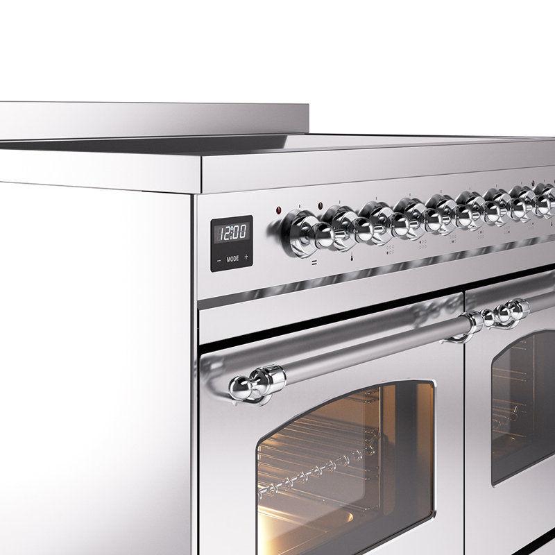 ILVE Nostalgie II 40 in Induction Range, Stainless Steel/Chrome