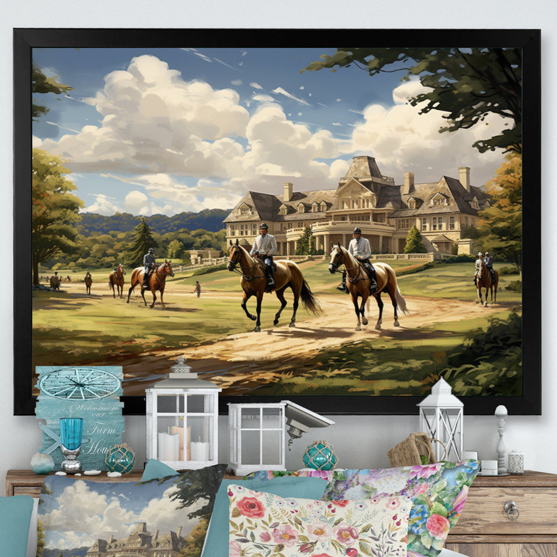 Art mural sur toile Country Club, H 30 po x l 40 po x P 1,5 po, Cadre photo noir
