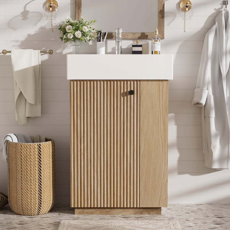 Meuble-lavabo 21,6 po avec lavabo en céramique