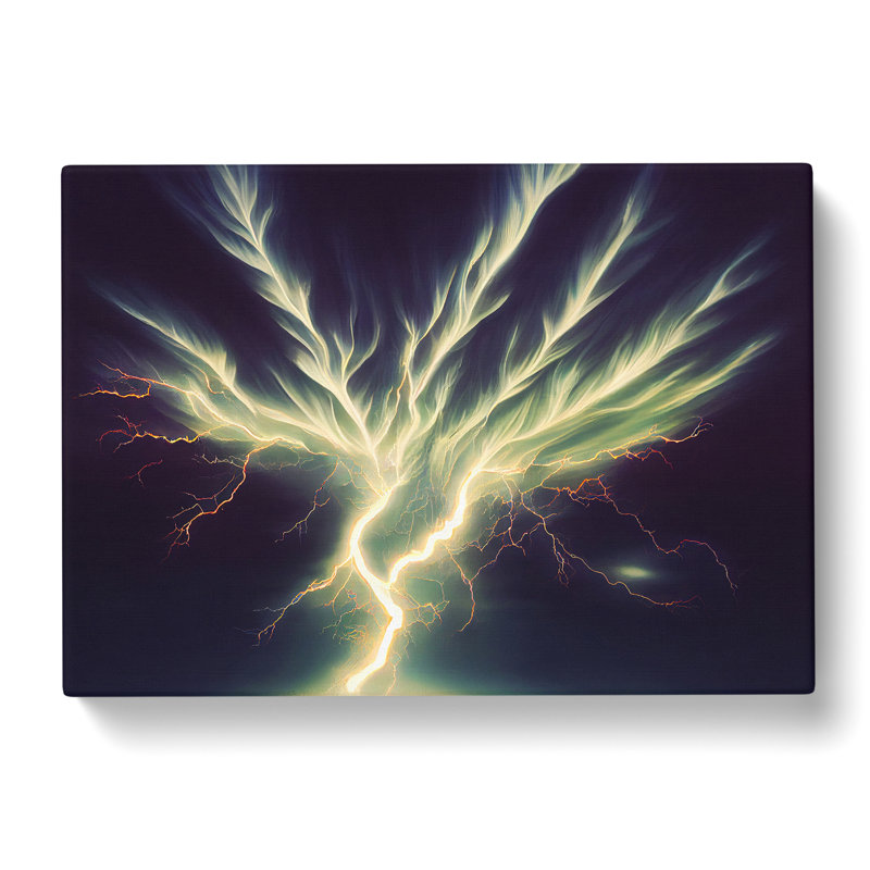Fine Lightning Bolt - Wrapped Canvas, 40cm H x 60cm W x 3cm D