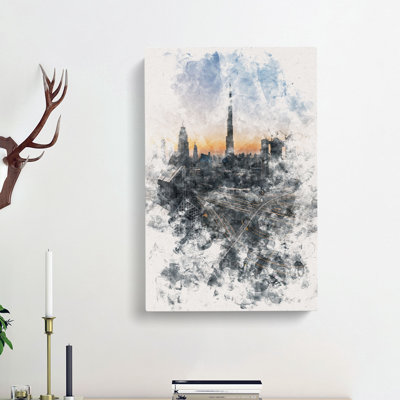 Skyline In Dubai - Wrapped Canvas