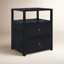 Elin 2-Drawer Acacia Nightstand