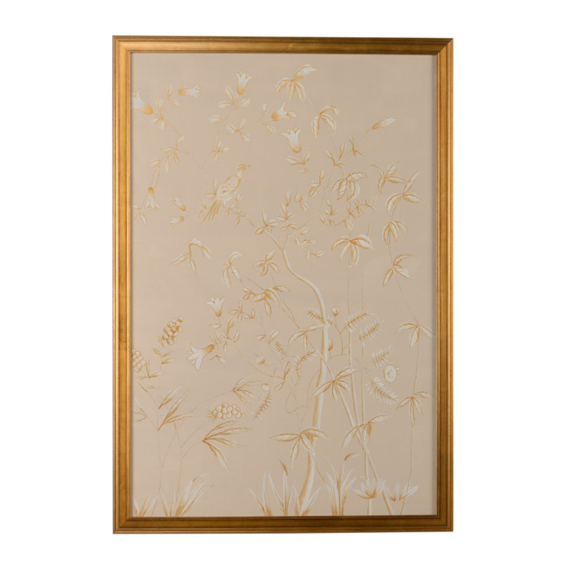 Panneau doré à tête de bœuf - peinture encadrée