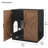 Modern Litter Box Enclosure Furniture with Adjustable Shelf and Storage