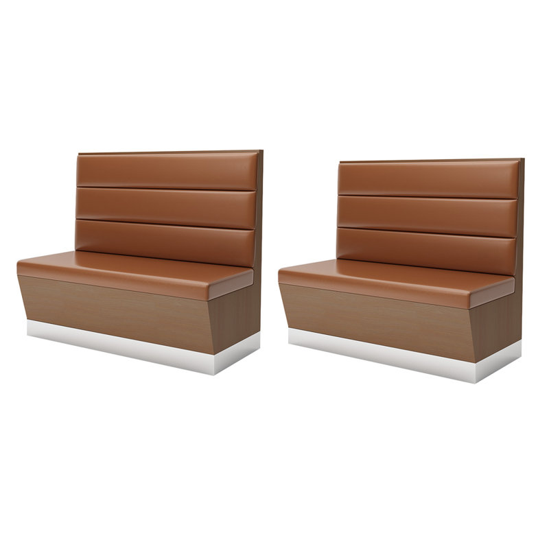 Banc rembourré simple en similicuir