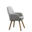 Fauteuil d'appoint contemporain en tissu, gris-401546267