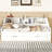 Daybed Frame With Storage Bookcases, 2 Drawers & Charging Design-1381327256