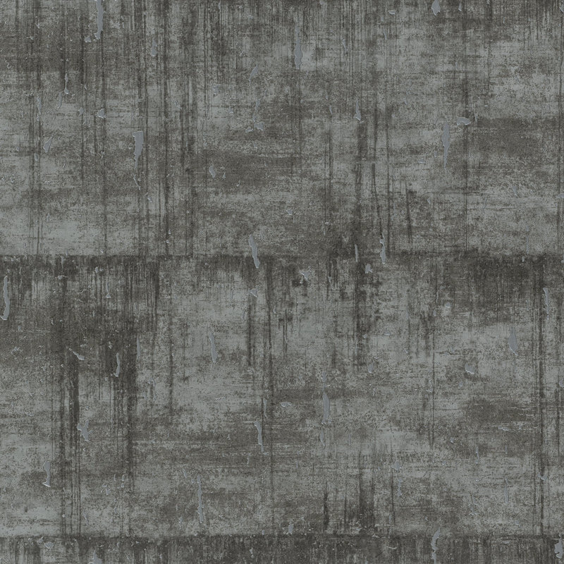 Jerez Metallic Aged Concrete Textured Wallpaper Roll 10.05m x 0.70m, Grey