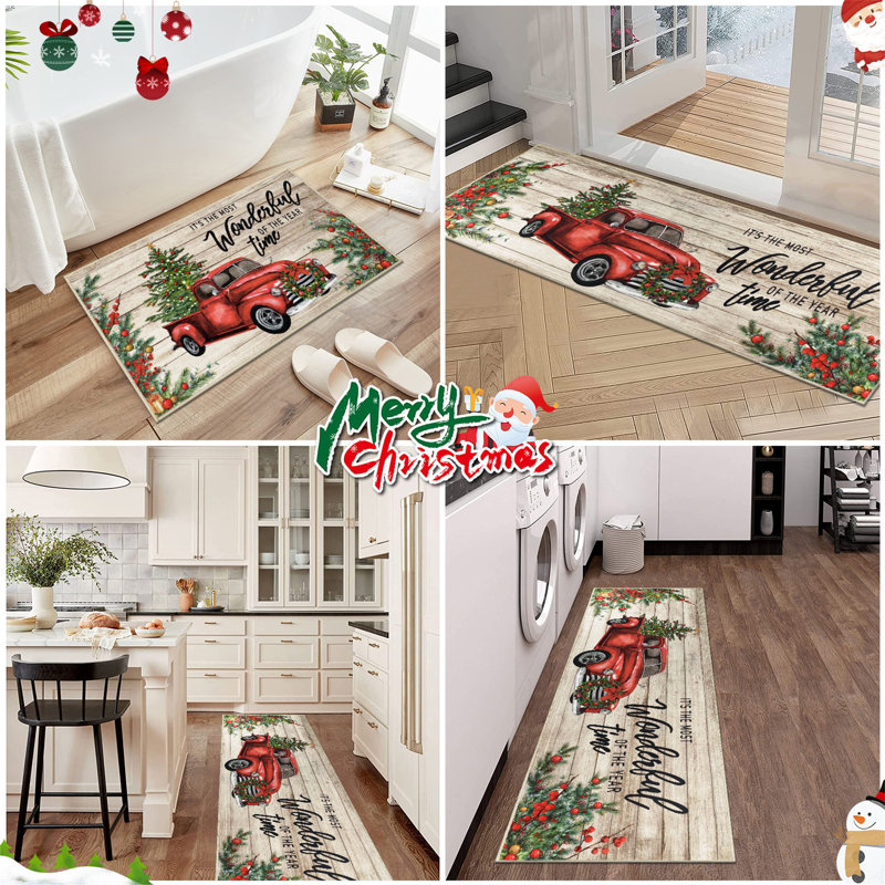Christmas Kitchen Rugs Set