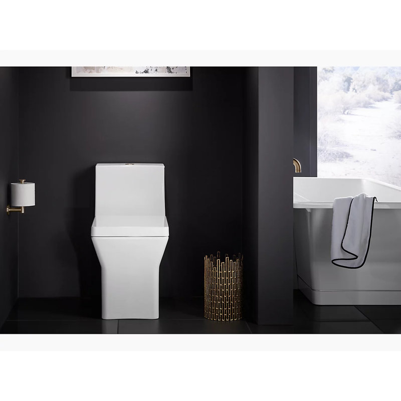 Reve Dual-Flush Elongated One-Piece Toilet (Seat Included), White