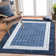 Geometric Bordered Machine Washable Rug with Rubber Backing for Living Room Modern Non-Slip Dining Room Rug Easy-Cleaning Floor Carpet for Bedroom