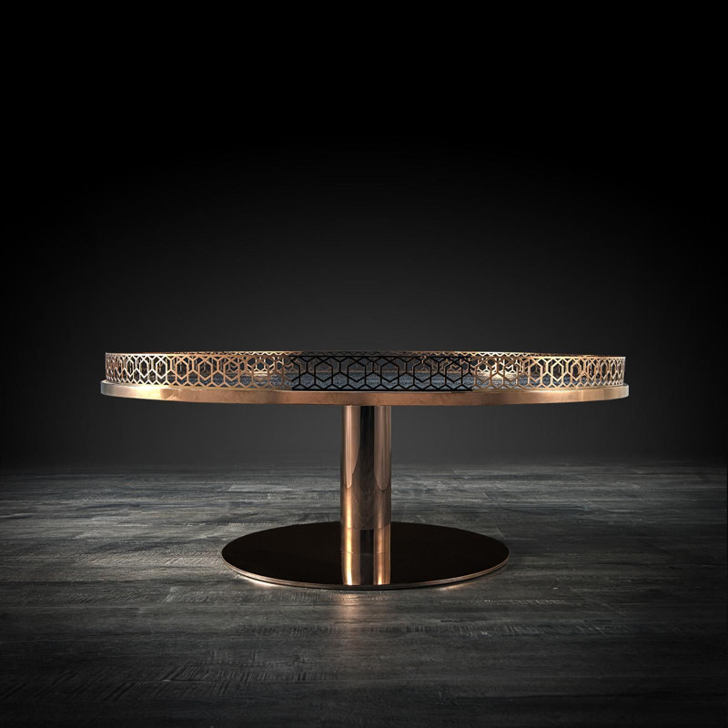 Table basse à piédestal, Or
