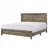 Upholstered Panel Bed Frame Contemporary Solid Wood King Size Classic Gray Bedroom Furniture