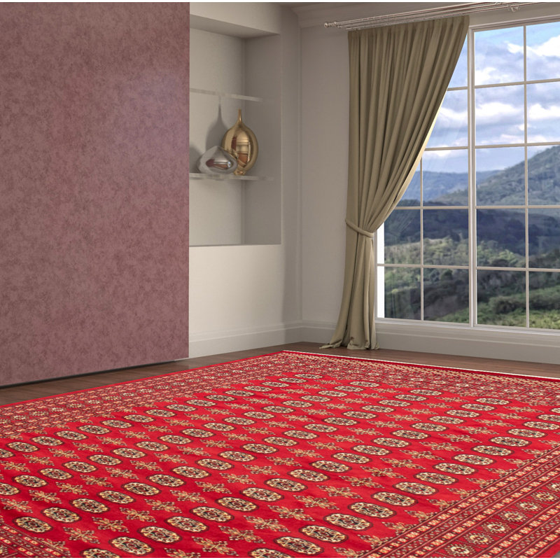Tapis rouge foncé Finest Peshawar Bokhara 8 pi 1 po x 10 pi 0 po