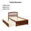 Base de lit simple avec lit gigogne en bois-108813631
