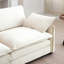 Lit en velours côtelé beige 3: tissu chaud pour une chambre confortable: coussins en mousse à mémoire de forme