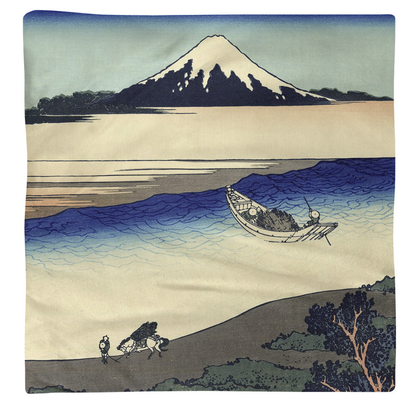 Katsushika Hokusai Cotton Square Napkin, Blue
