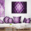 Champ de carrés mauves - coussin imprimé abstrait-30616084-30616087