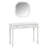 Retro Makeup Desk With Large Mirror, 3-Drawer Dressing Table