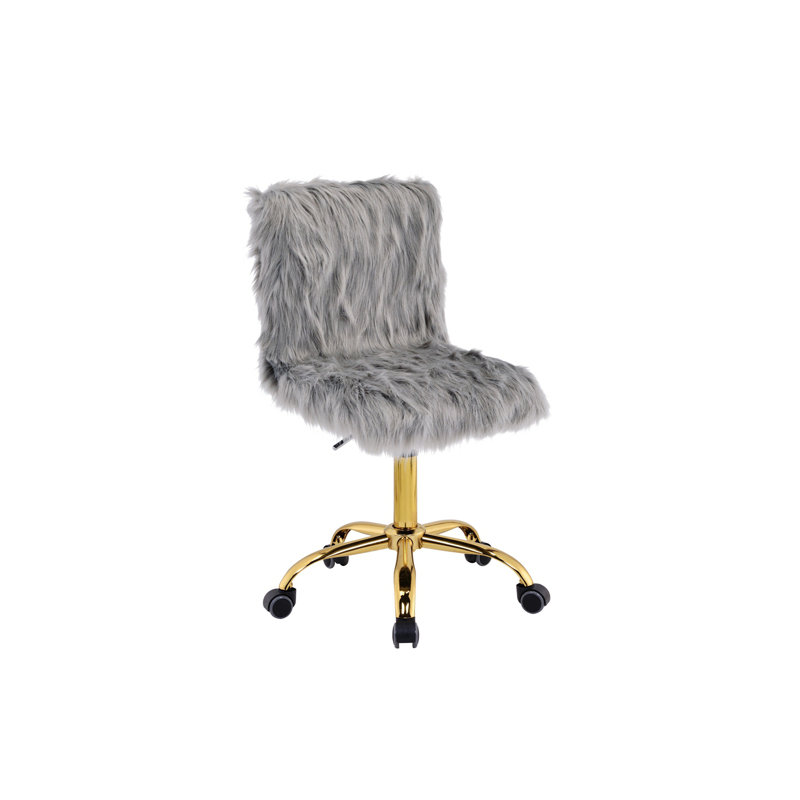 Chaise de travail Paciencia, Doré, Gris