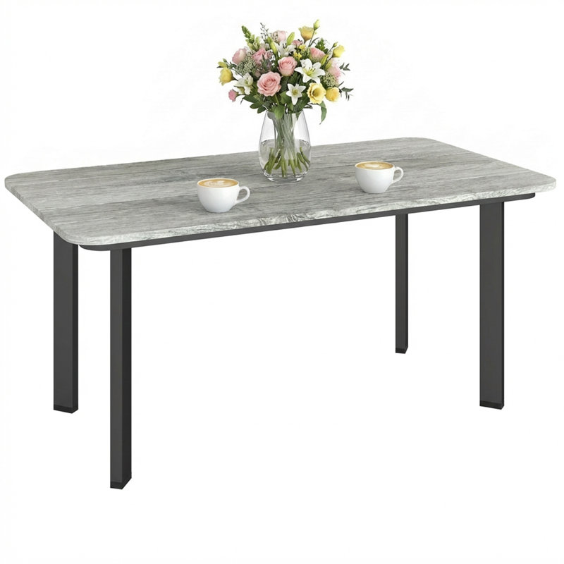 Rectangular Wood Metal Outdoor Coffee Table , 90cm cm W 49cm cm D