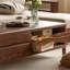 Table basse en chêne avec coins arrondis-630446653