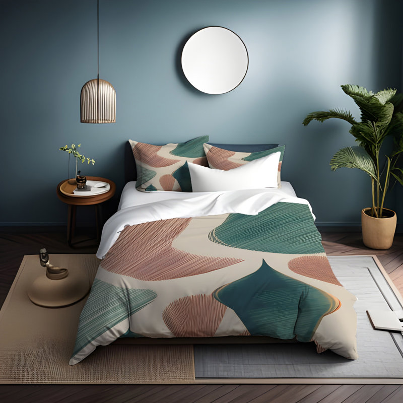 Ensemble de housse de couette , Housse de couette grand + 2 grandes taies décorat