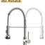 Kitchen Sink Faucet With Pull Down Spray, Brushed Nickel, Single Handle, Rotatable For And Bath Sinks Faucets Led , Handle Lever, Nickel Finish, High Arch Spout
