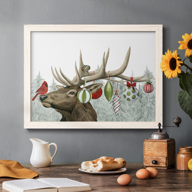Festive Forest Collection, peinture sur toile encadrée, Blanc, H 22 po x l 32 po x P 1,5 po