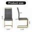 Chaise de salle à manger, chaise d'appoint rembourrée en similicuir à haut dossier, ensemble de 4